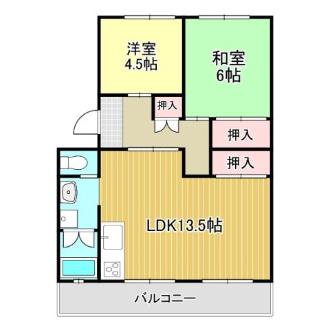 寿恵野ハイツの間取り