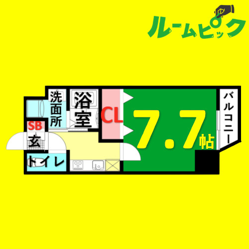 プレイズシード瑞穂通　名古屋市賃貸　仲介手数料無料の間取り
