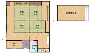 【間取り】 | 高月町井口貸家
