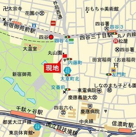 ジオ御苑内藤町の地図|ジオ御苑内藤町