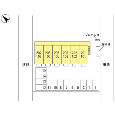 【区画図】 | Ｄ-ｒｏｏｍ思川ローズ Ｈ