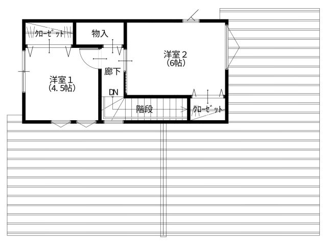 米子市新開6丁目　新築戸建（1.5階建）の間取り|2F