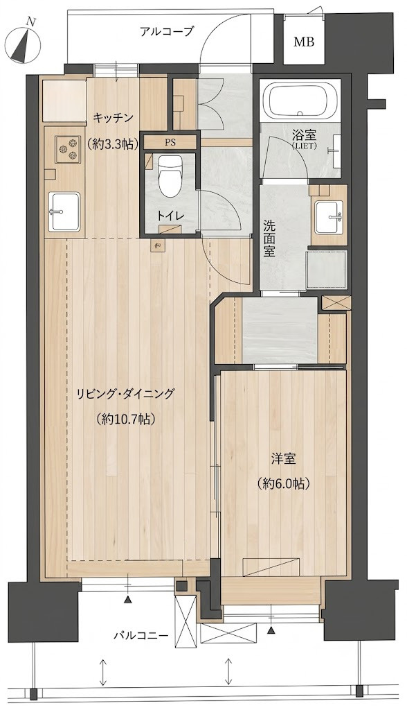 ディオ梅田の間取り