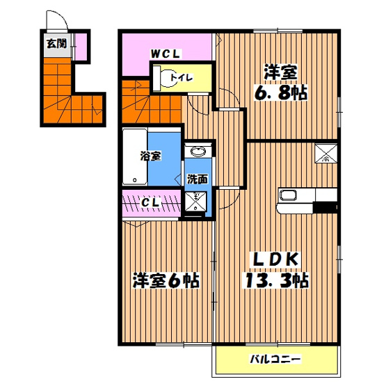 【間取り】 | ファヴォーレⅡ