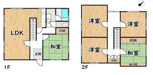 香寺町香呂　中古一戸建ての間取り
