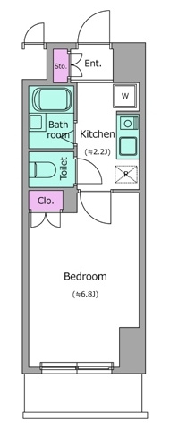新品家具付きマンション木場18(KaGood東京)の間取り|※間取りと異なる場合は現状を優先します。