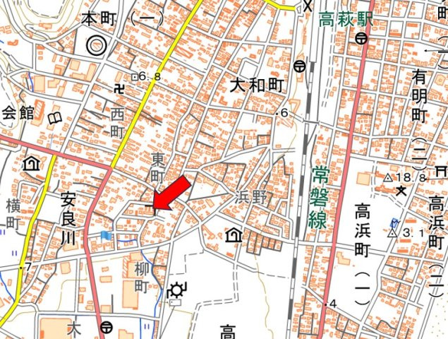 高萩市　1棟アパートの地図