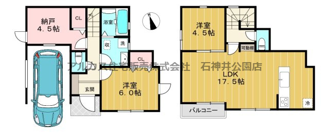 練馬区東大泉７丁目　新築一戸建　西武池袋線　保谷の間取り