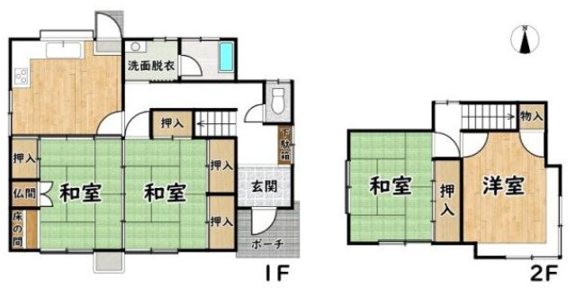 勝原区宮田　中古一戸建ての間取り