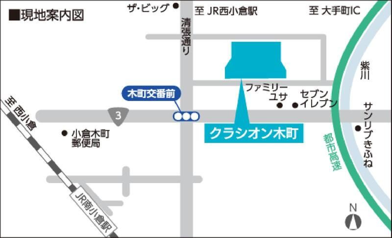 クラシオン木町22棟の地図