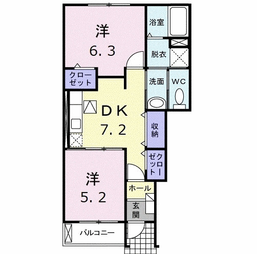 Ｌａｒｇｏ　Ａの間取り|間取図