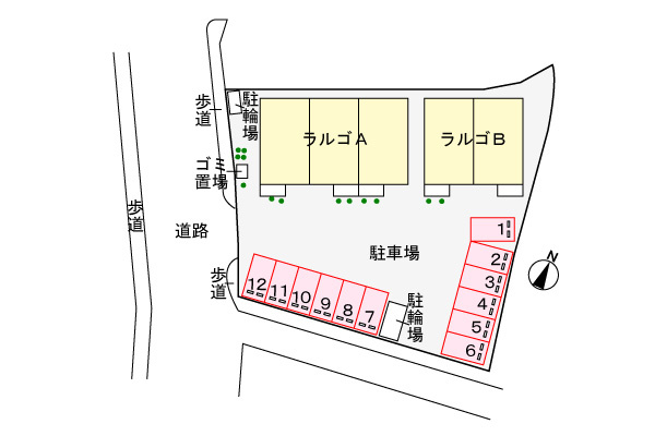 Ｌａｒｇｏ　Ａの駐車場|駐車場