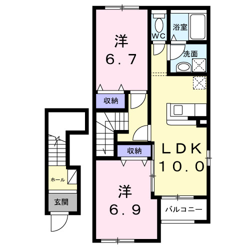 ヒュッゲの間取り|間取図