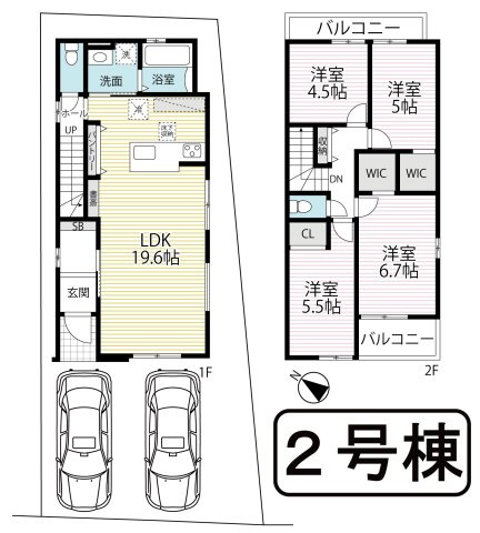 宇治市宇治大谷２期の間取り