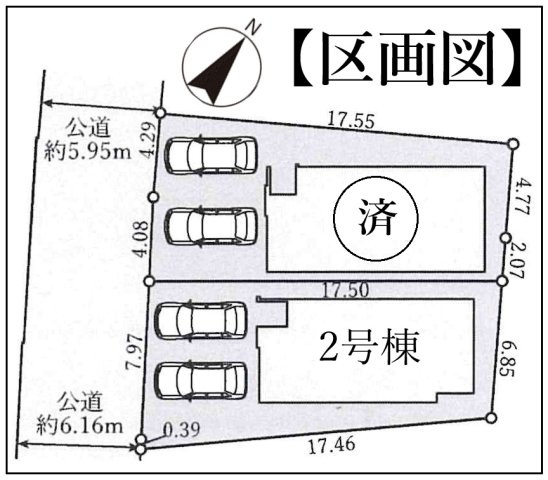 宇治市宇治大谷２期の区画図|該当物件：２号棟