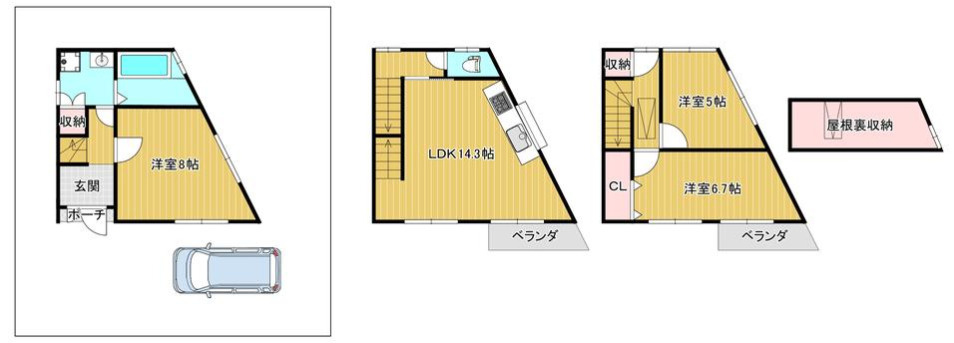 森小路戸建の間取り