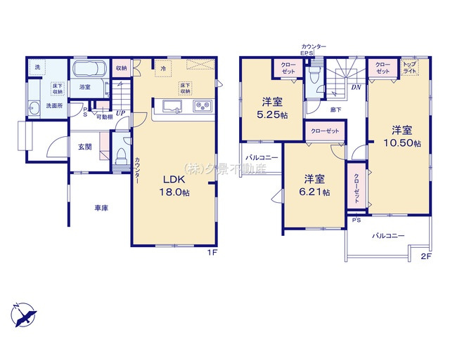 《仲介手数料無料》見沼区大字南中丸853-4新築一戸建てブルーミングガーデンの間取り