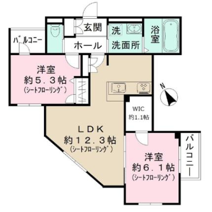 【間取り】 | グランドール豪徳寺V