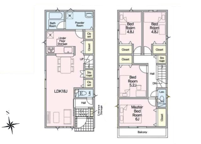 【間取り】 | あま市新居屋小舟戸7『仲介料無料』新築戸建て | 1号棟