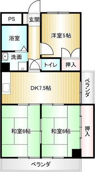 サンハイツ寺田の間取り