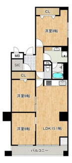 【間取り】 | かもめ第２コーポ　１４号棟 | 【南向き日当たり良好】明るいお住まいは家族の笑顔も増えそうですね！是非現地にてご体感ください！