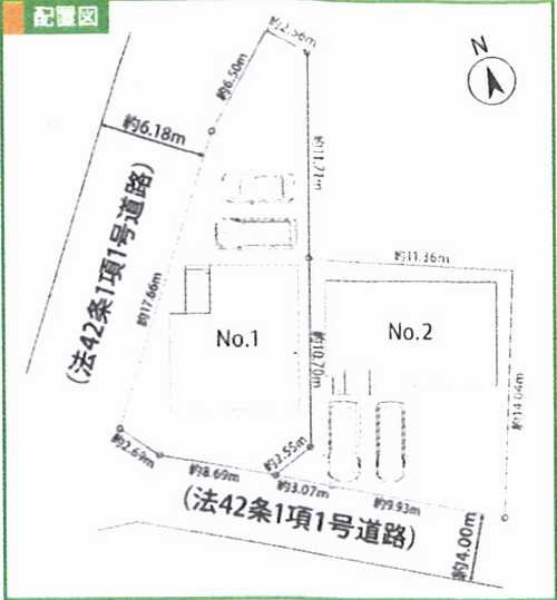 藤沢市白旗４丁目3期　新築戸建全2棟　№2の区画図