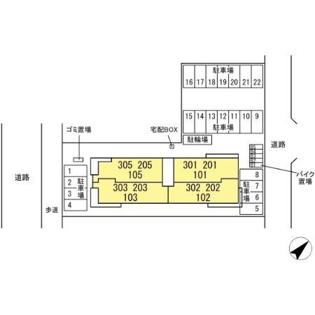 ウィンザーコート金田西の区画図