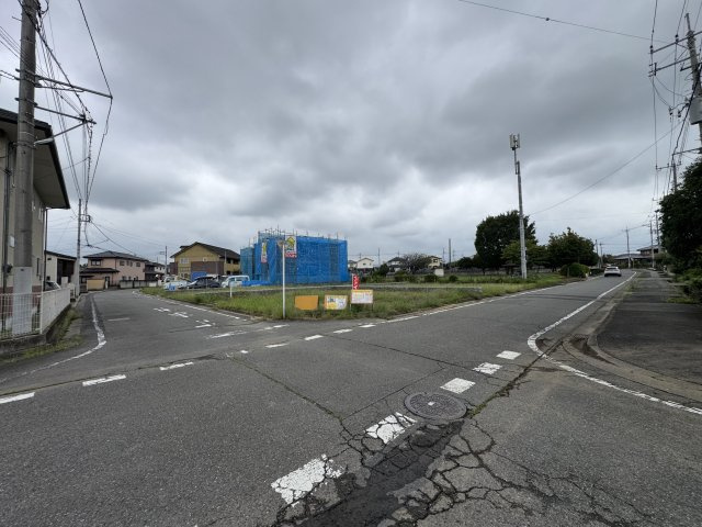 新築　前橋市川原町　4号棟の前面道路含む現地写真|東側接道幅員約7.8ｍ