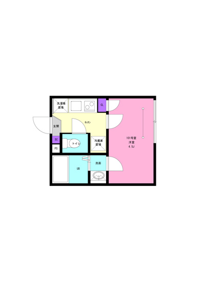 【間取り】 | HONGO PARK TERRACE | 1号室