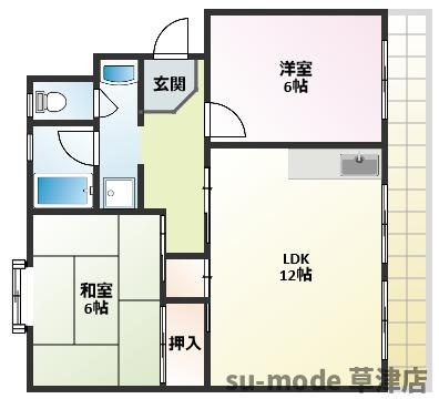 【間取り】 | ハイツカームネス | 間取りです