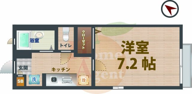 【間取り】 | アルスK | 1Kのお部屋です。