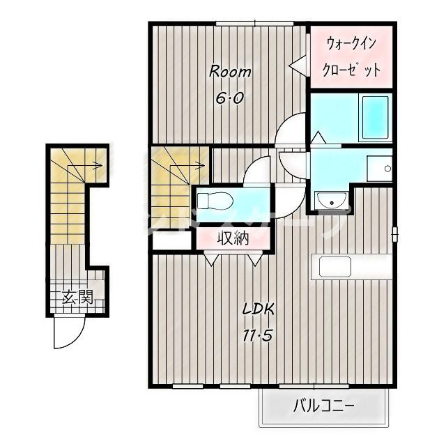 ジェントリーⅡの間取り|高崎、前橋のお部屋探しはエンドスケープまで！お客様の理想お聞かせ下さい♪