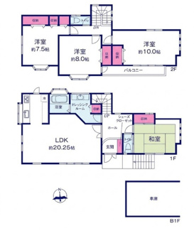 【間取り】 | 杉並区清水3丁目　中古戸建　13800万円
