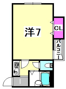 メゾネート大物Ⅱの間取り