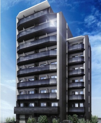 葛飾区東新小岩５丁目の賃貸マンションの外観パース