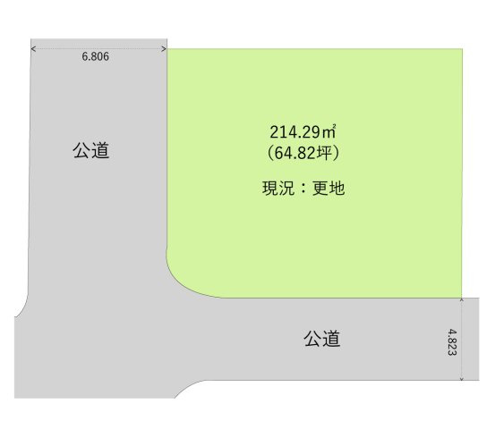 ふじみ野市元福岡２丁目の売地の土地図|64.8坪の広い敷地、カースペースにお庭もゆったり♪
建築しやすい角地×整形地！
資料請求やご見学などお気軽にお問い合わせください。