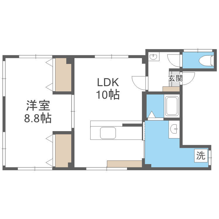 筑紫野市二日市北３丁目のアパートの間取り