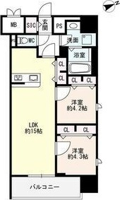 ザ・シンフォニア新栄の間取り