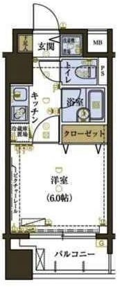 リヴシティ中央区築地の間取り|間取りです。