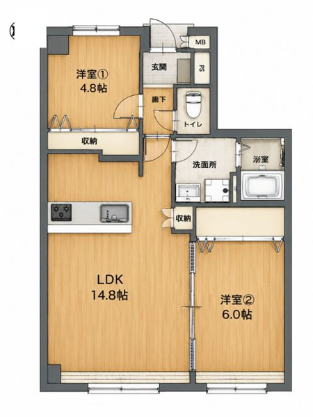 【間取り】 | オリエントハイツ春日☆仲介手数料無料☆