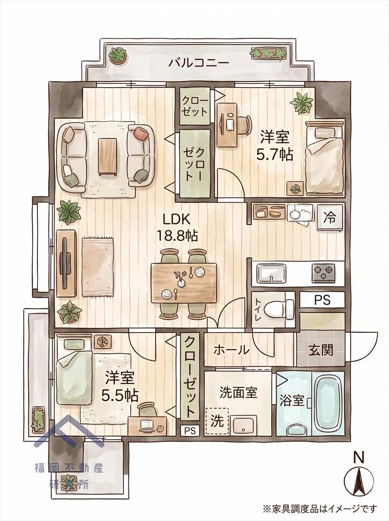 アートウィル赤坂の間取り