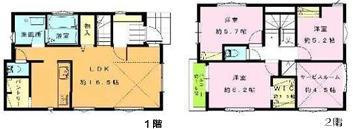 茅ヶ崎市西久保　新築戸建　全４棟の間取り|南向き　３SLDK