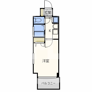 プレサンス梅田EASTの間取り|プレサンス梅田EAST　開放感のある間取り