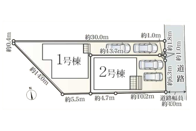【区画図】 | 名古屋市中川区新家３丁目2601-2『仲介料無料』新築戸建て | 1号棟