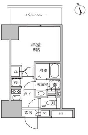 【間取り】 | 新品家具付きマンション蒲田10(KaGood東京) | ※間取りと異なる場合は現状を優先します。