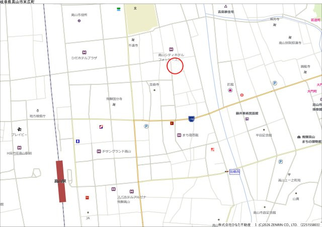26/10/1NEW　戸建　高山市本町3丁目　2,000万円の地図