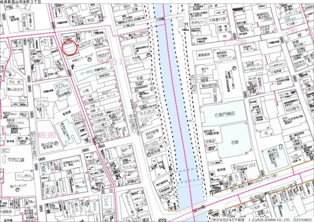 26/10/1NEW　戸建　高山市本町3丁目　2,000万円の地図