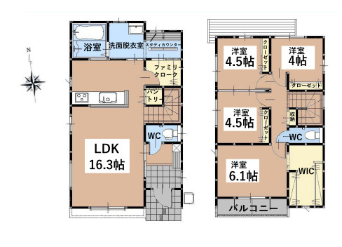 【間取り】 | 福岡市城南区片江1丁目1期　1号棟（全1棟）【仲介手数料無料・0円】 | 平日、土日祝日もお好きな日時にご見学可能です。お気軽にお問合せ下さい。