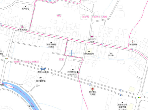 遠野市宮守町下宮守29地割の土地図