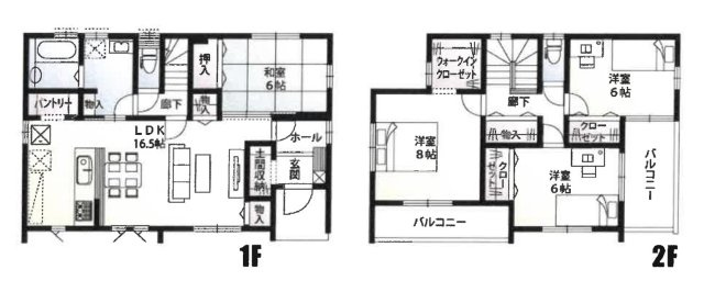【間取り】 | 加須市三俣１丁目　新築戸建　全8棟　7号棟